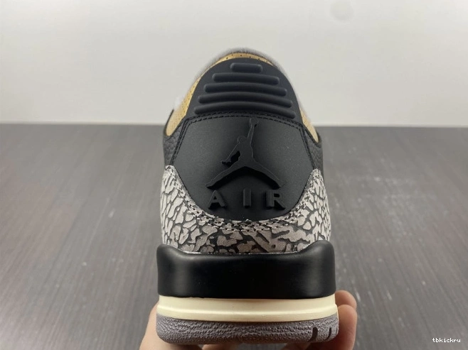 Reps TBK WMNS Black 3 Gold Jordan CK9246-067 Air 0719